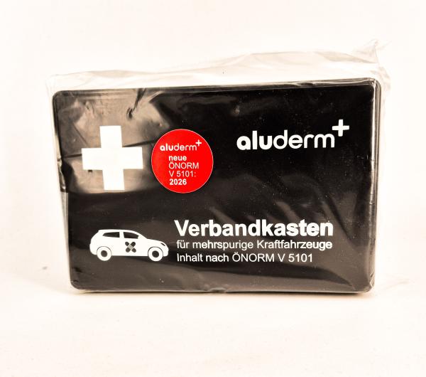 Verbandkasten GLOW schwarz für mehrspurige KFZ ÖNORM V 5101